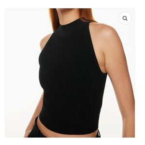 Aritzia Babaton Sculpt Knit Mockneck Halter Top-Size S